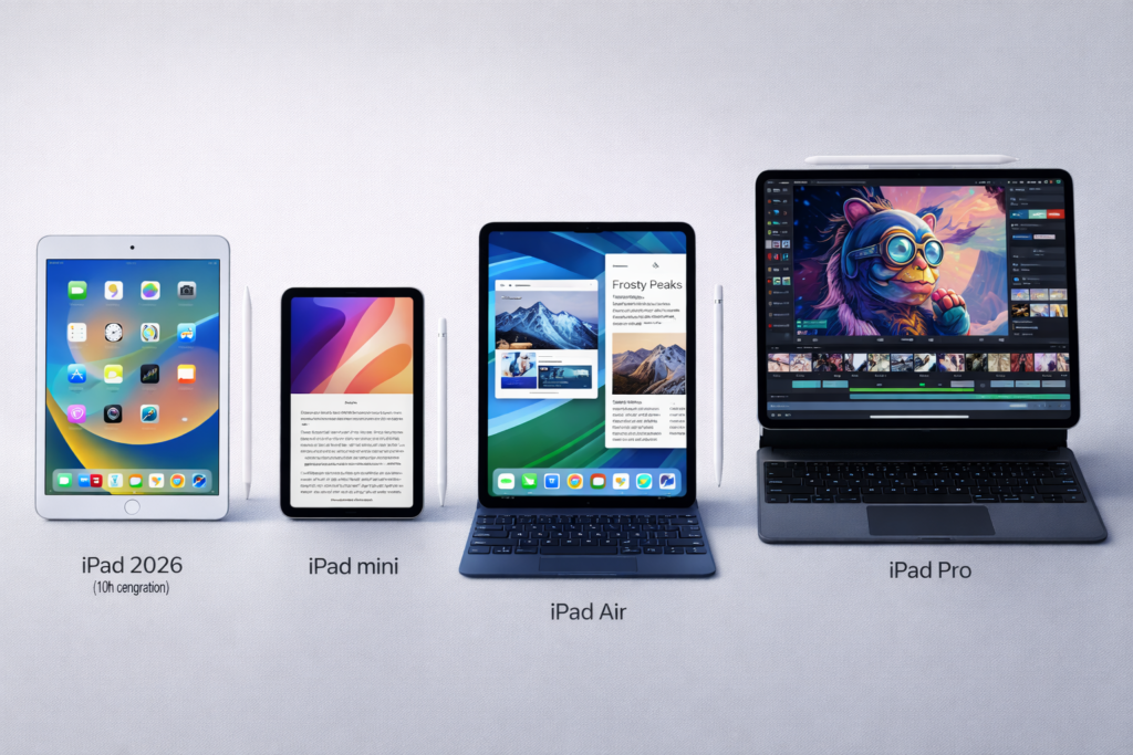 comparativa de modelos iPad de Apple en 2026