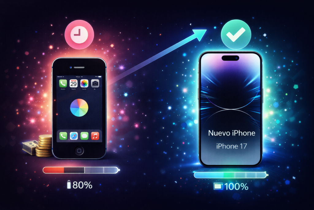 iPhone antiguo funcionando correctamente gracias a cuidados y mantenimiento