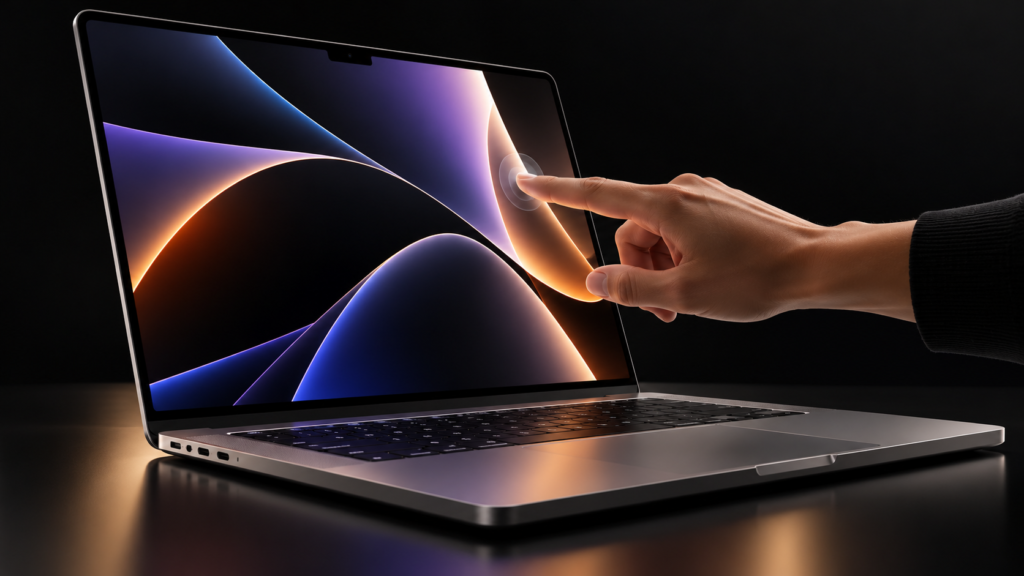 MacBook Pro con pantalla táctil y posible pantalla OLED